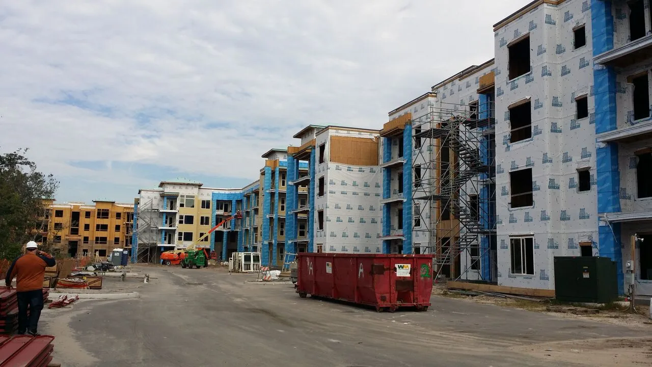 Apartment building weather barrier – Multifamily Framing Portfolio by Kancor Companies, Orlando, FL