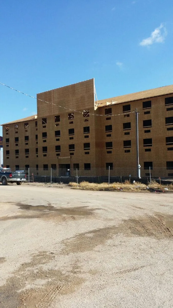Hotel five story wood framing – Best Western Hotel Framing by Kancor Companies