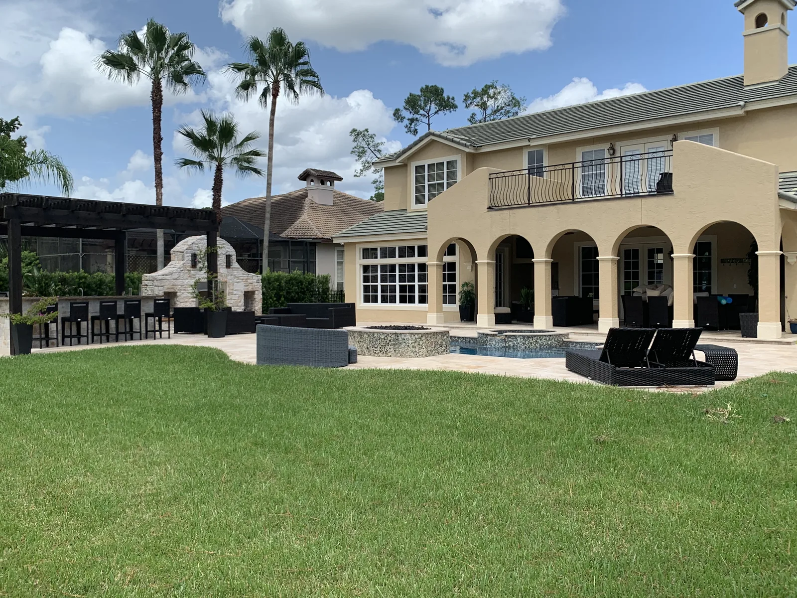 Mediterranean estate backyard pool – Mediterranean Pool Estate by Kancor Companies, Orlando, FL