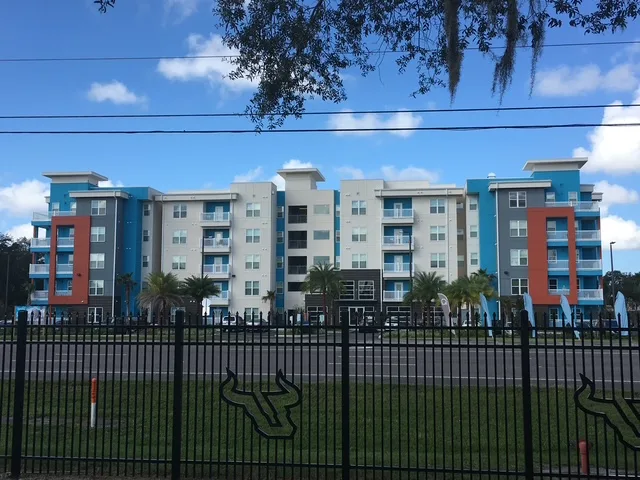 Student housing completed exterior – USF Area Student Housing by Kancor Companies, Tampa, FL