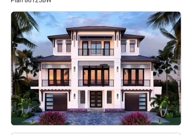 Three story coastal home rendering – Design Concepts (Renderings) by Kancor Companies, Naples, FL
